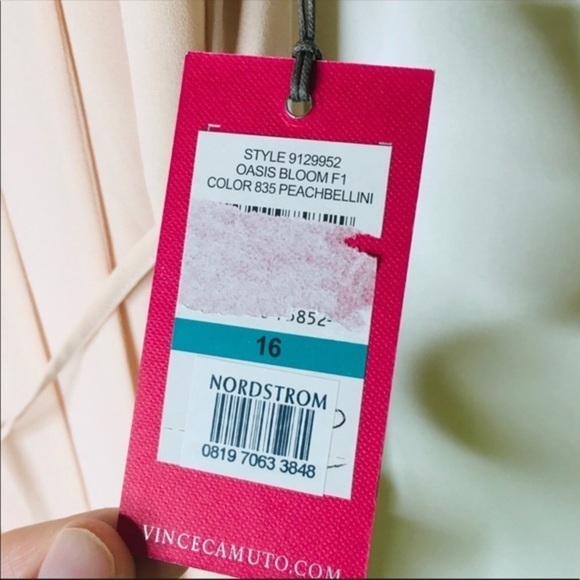 NWT Vince Camuto pink overlay midi dress 16 1X - Picture 8 of 8